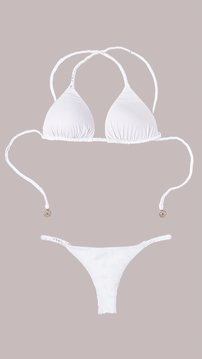 MOCA BIKINI TRIANGLE TOP - WHITE