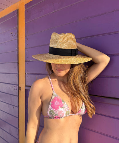 MOCA BIKINI TRIANGLE TOP -  GARDENIA  PRINT