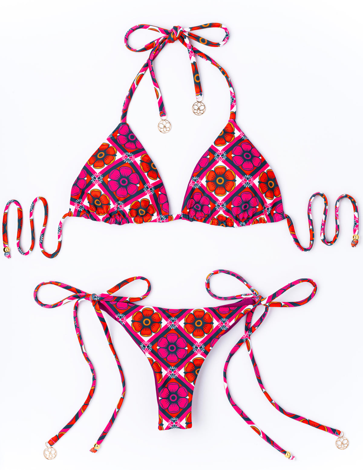 CORALILLO BIKINI SET - FLORAL PRINT/MAGENTA